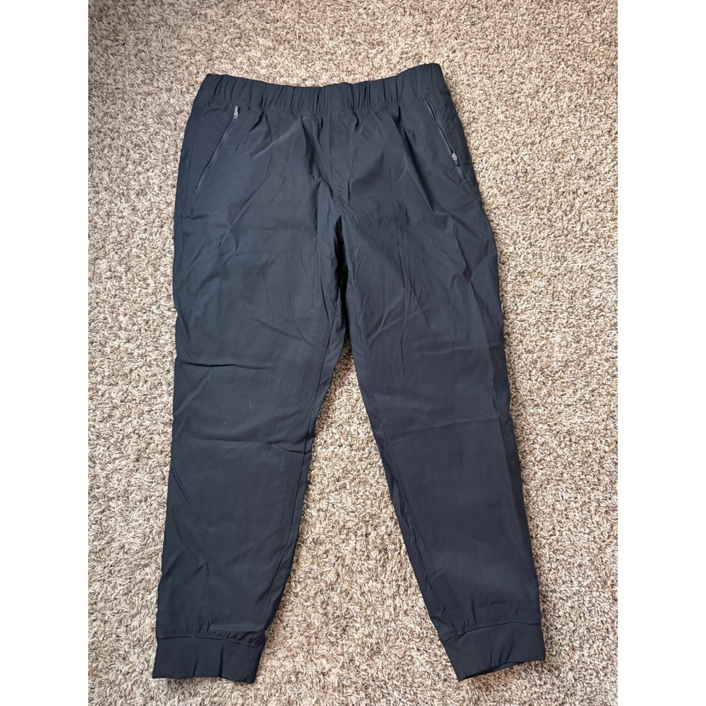 Eddie Bauer Womens Fleece Lined Pants Black Joggers Hiking Outdoor Size 16 NEW